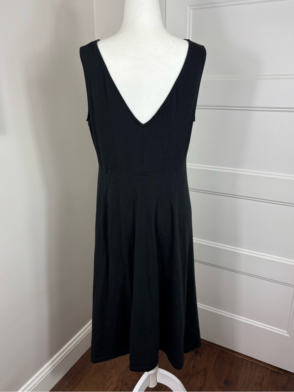 Eileen Fisher Black Fit and Flare Jersey Knit Stretch Size M - Picture 2 of 4